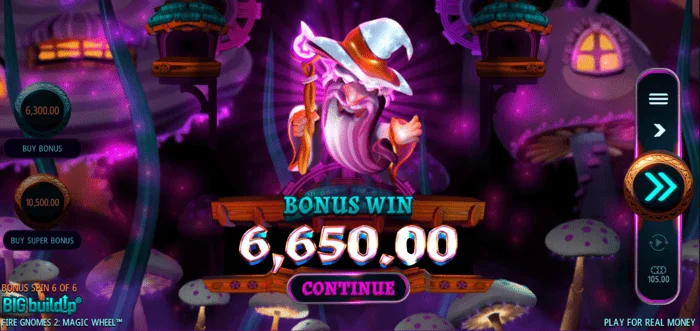 Fire Gnomes 2 Magic Wheel - wygrana bonusowa