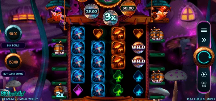 Fire Gnomes 2 Magic Wheel - główny ekran gry